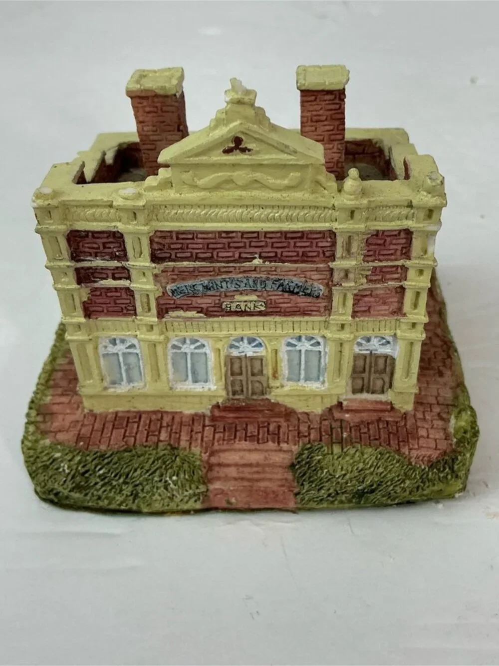 Miniature Vintage Harmony Grove Collection Merchants & Farmers Bank Vintage 1992